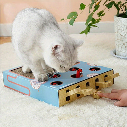 Interactive Whack-A-Mole Cat Scratch Board – 2-in-1 Fun for You & Your Cat