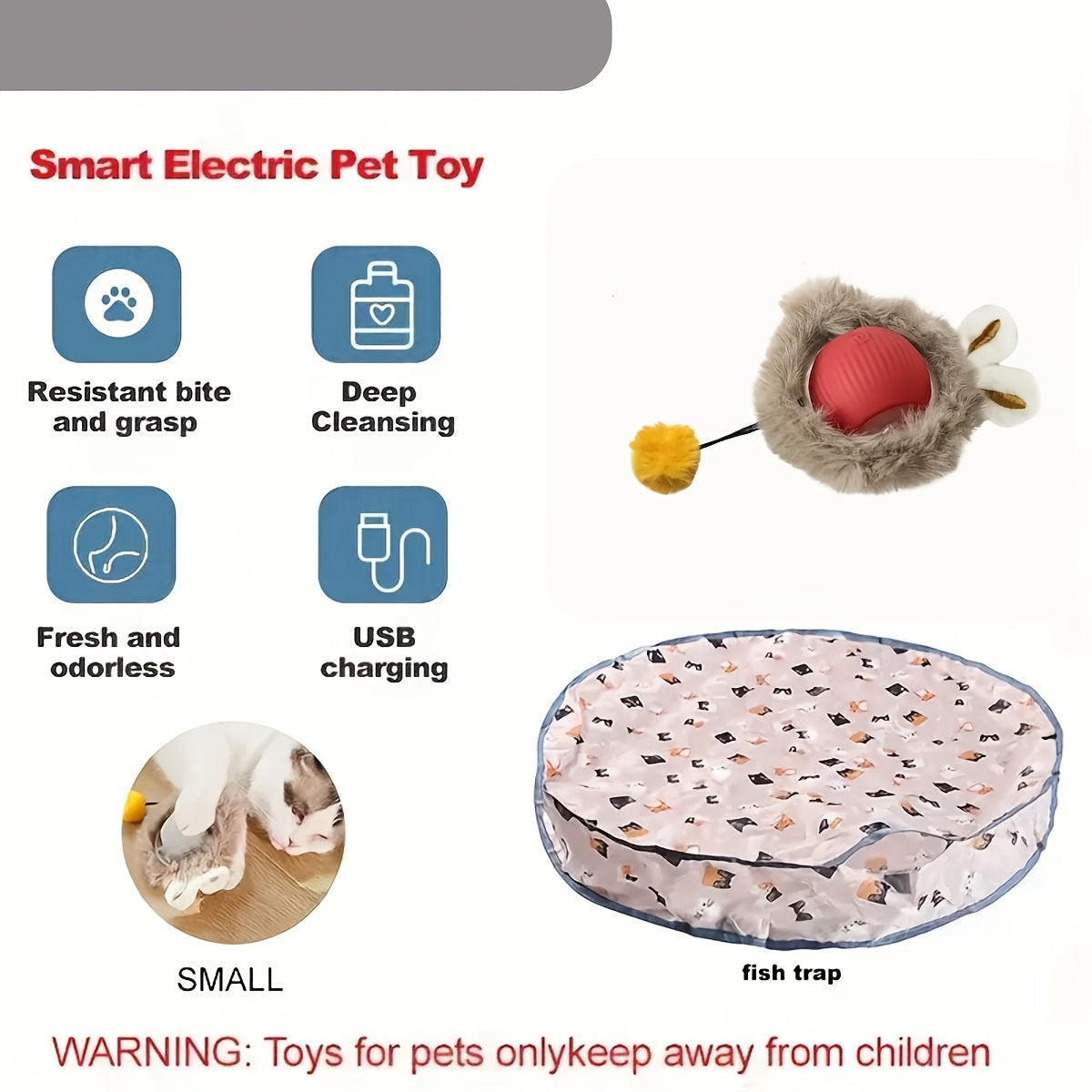 Pounce & Chase Glow Mouse Toy - Interactive Light-Up Prey in Play Tent